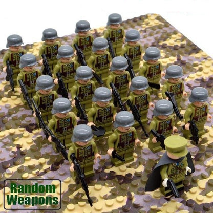 Building Block Set with 21 Pieces - WWII Army Soldier Theme