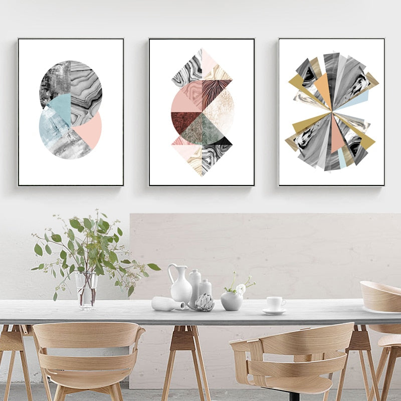 Vibrant Marble Abstract Canvas Art for Elegant Interiors