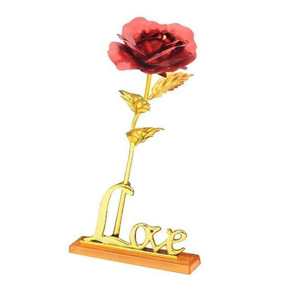 Rose in 24K Foil Plating - Gold Coloured Flower Decoration