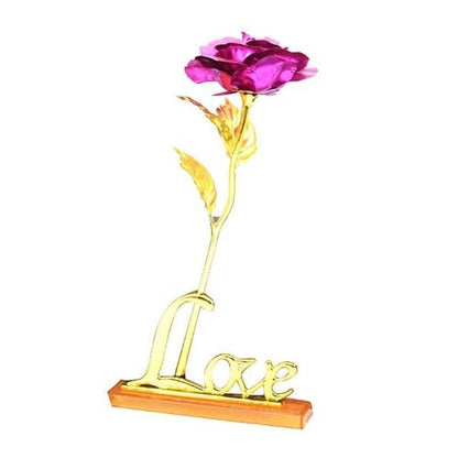 Rose in 24K Foil Plating - Gold Coloured Flower Decoration