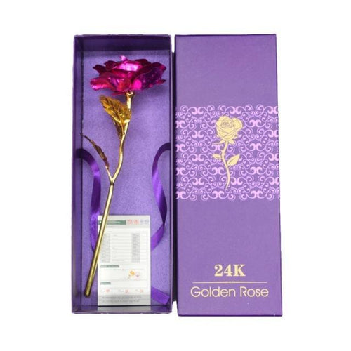 Rose in 24K Foil Plating - Gold Coloured Flower Decoration