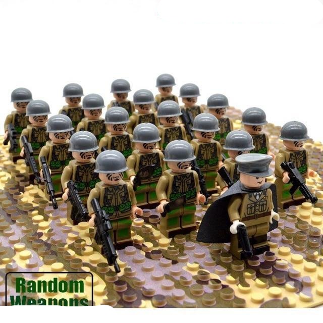 Building Block Set with 21 Pieces - WWII Army Soldier Theme