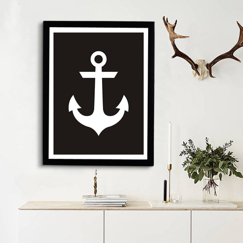 Canvas Wall Art - Anchor Themed Painting for Home Decor