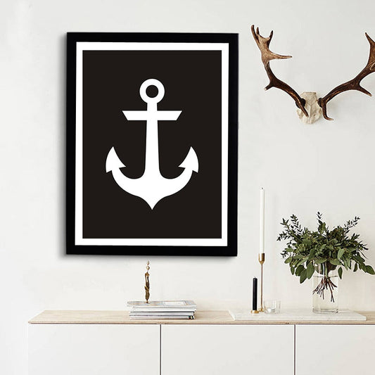 Canvas Wall Art - Anchor Themed Painting for Home Decor
