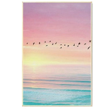 Canvas Art Print of Stunning Sunset over the Sea