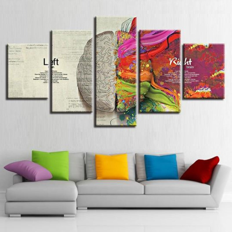 Vibrant Dual Hemisphere Canvas Art for Thoughtful Spaces