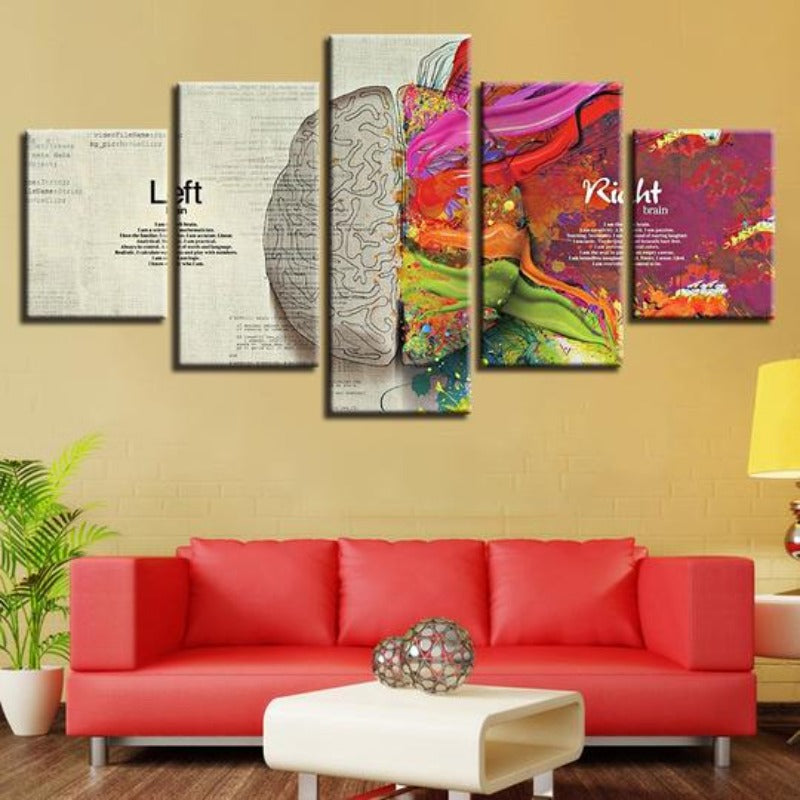 Vibrant Dual Hemisphere Canvas Art for Thoughtful Spaces