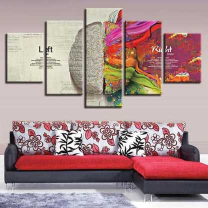 Vibrant Dual Hemisphere Canvas Art for Thoughtful Spaces