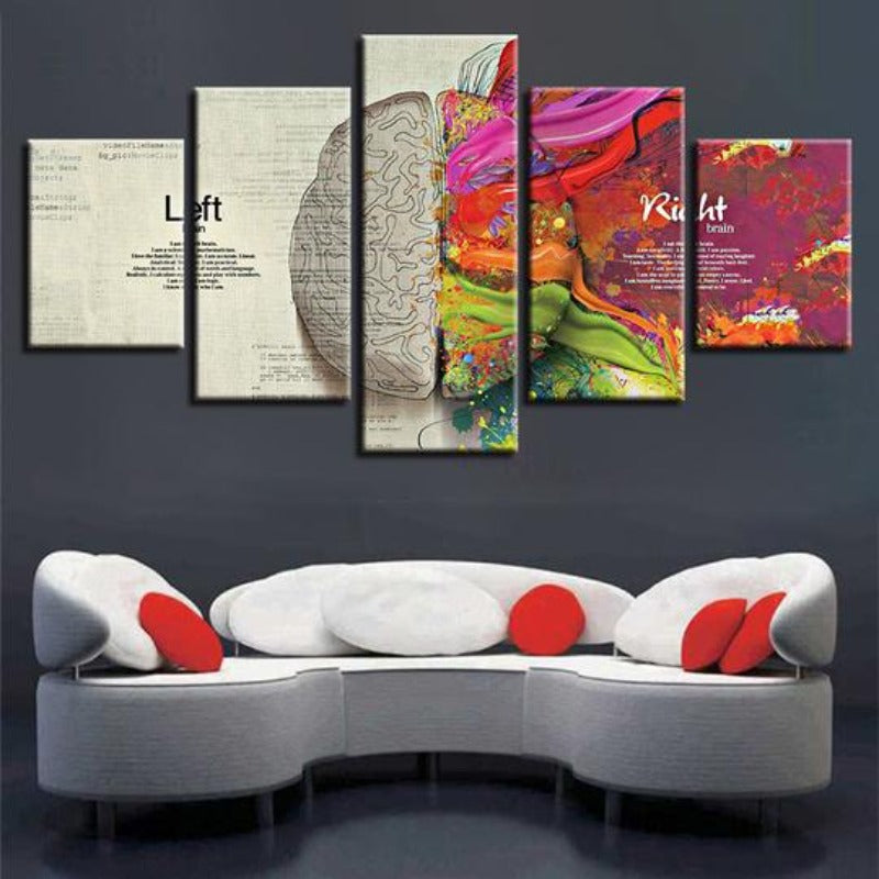 Vibrant Dual Hemisphere Canvas Art for Thoughtful Spaces