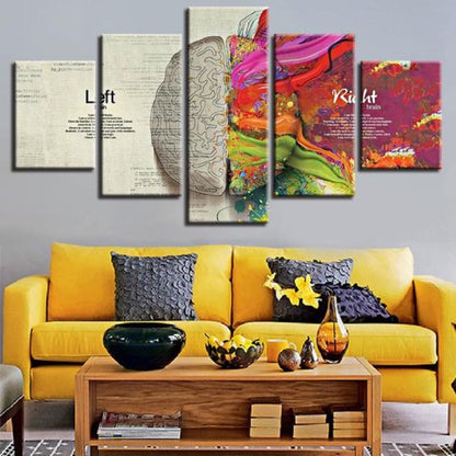 Vibrant Dual Hemisphere Canvas Art for Thoughtful Spaces