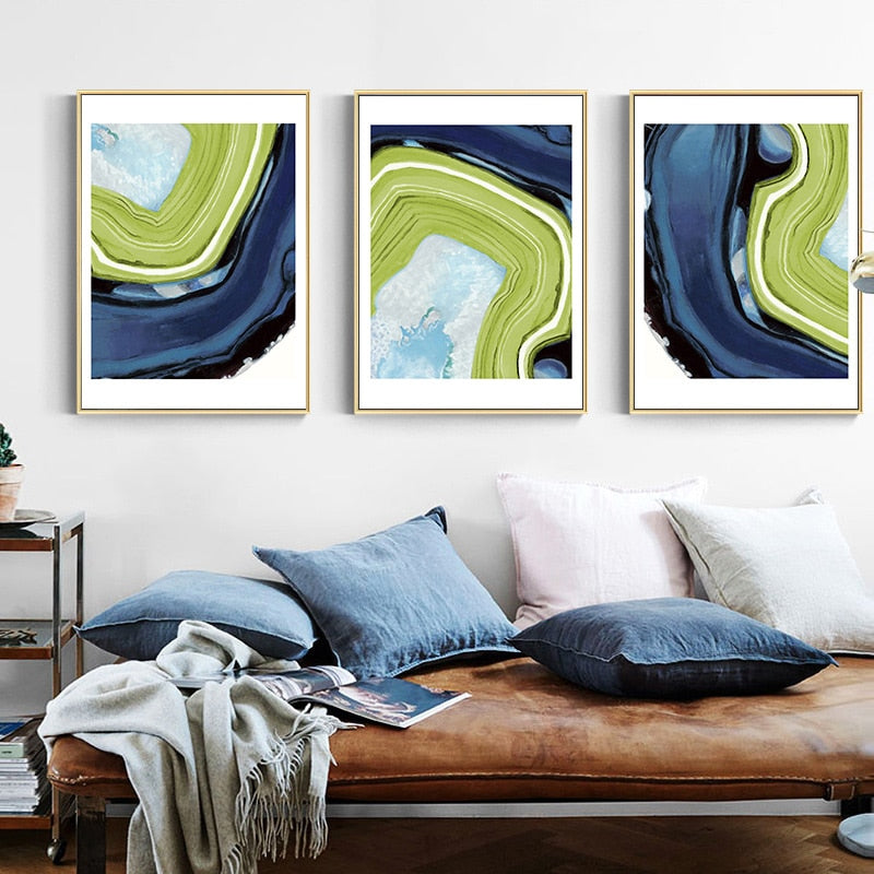 Vivid Aqua Marble Canvas Art | Home Décor Masterpiece