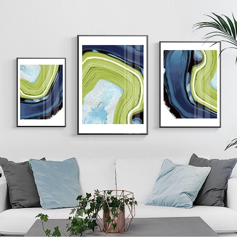Vivid Aqua Marble Canvas Art | Home Décor Masterpiece