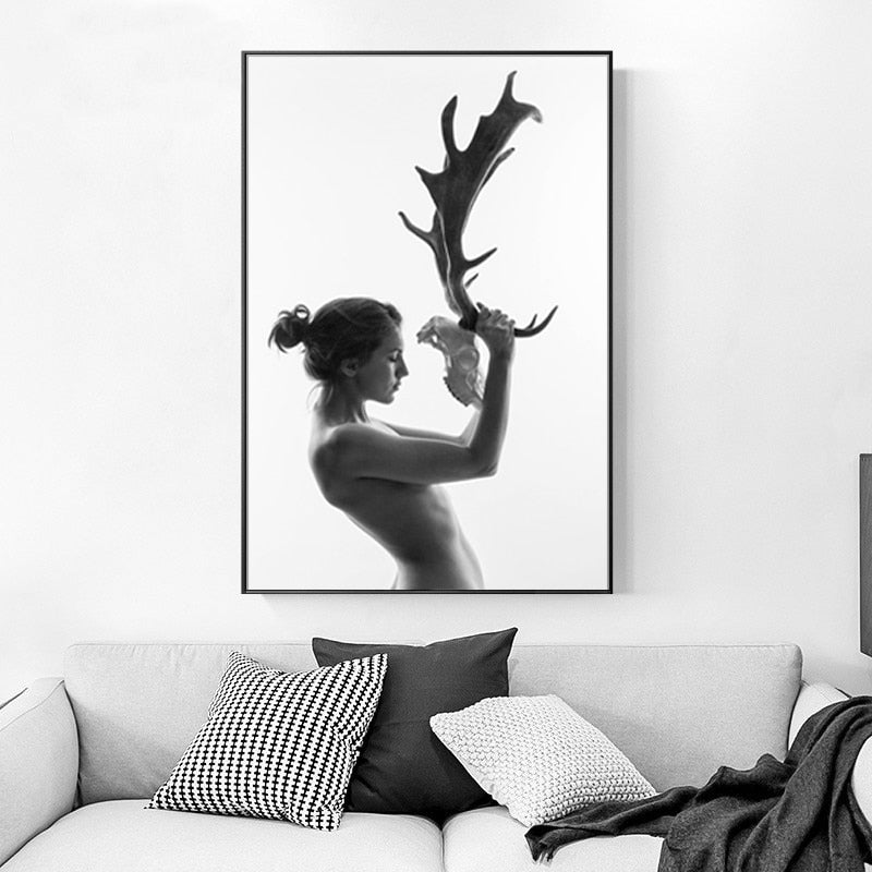 Canvas Wall Art Paintings featuring Antlers for Women