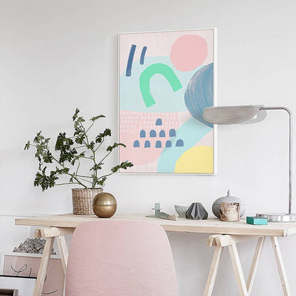 Charming Pink Abstract Princess - Canvas Wall Art Décor