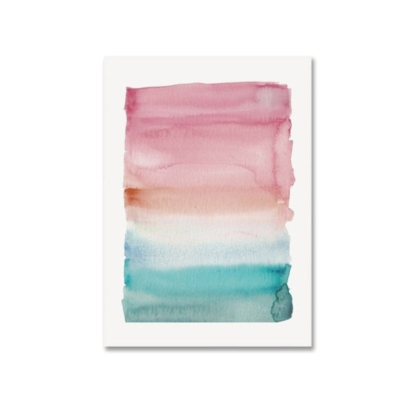 Elegant Pink and Blue Abstract Canvas Art for Modern Spaces