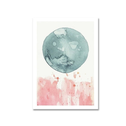 Elegant Pink and Blue Abstract Canvas Art for Modern Spaces