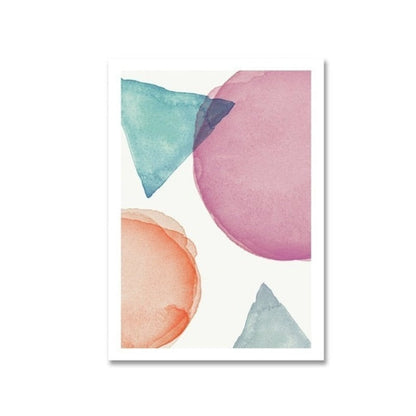 Elegant Pink and Blue Abstract Canvas Art for Modern Spaces