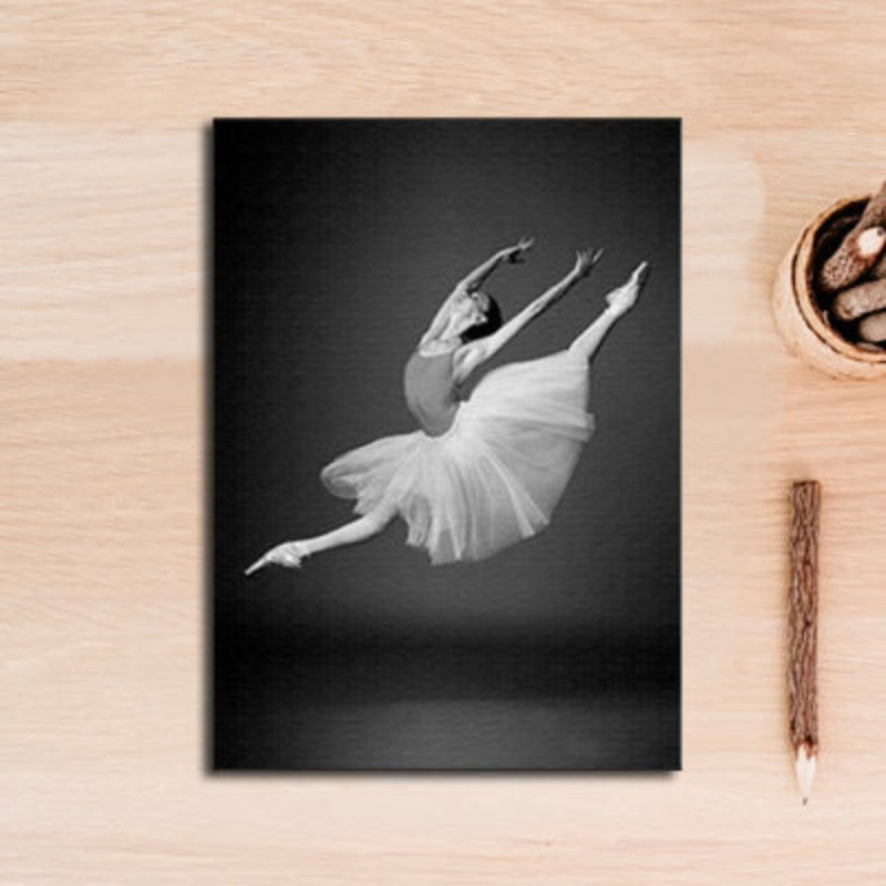 Monochrome Ballet Canvas Art Print for Wall Decor