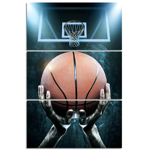 Canvas Wall Art Painting of Basketball and Board