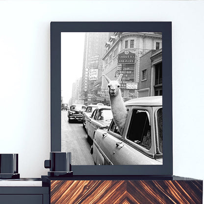 Taxi Canvas Art featuring Alpaca – Wall Decoration