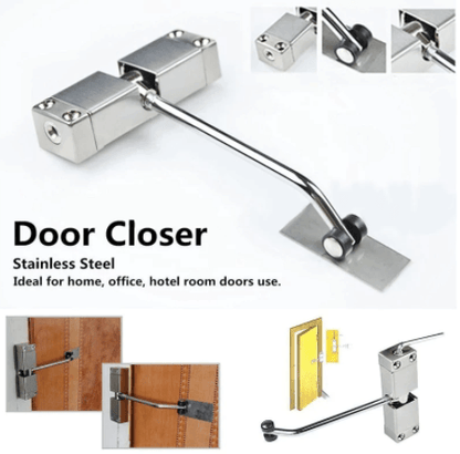 Automatic Door Hinge in Adjustable Stainless Steel