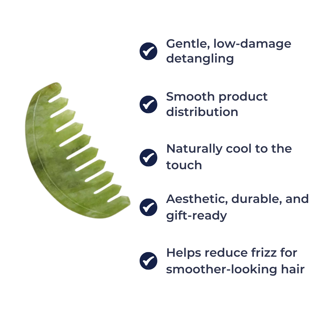 Detangling Brush for Curly Thick Hair – Anti-Static Jade Finish