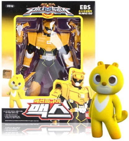 Mini Action Figure Robot Gel Max - Korean Animation Collectible with Posing Joints and Combat Gear
