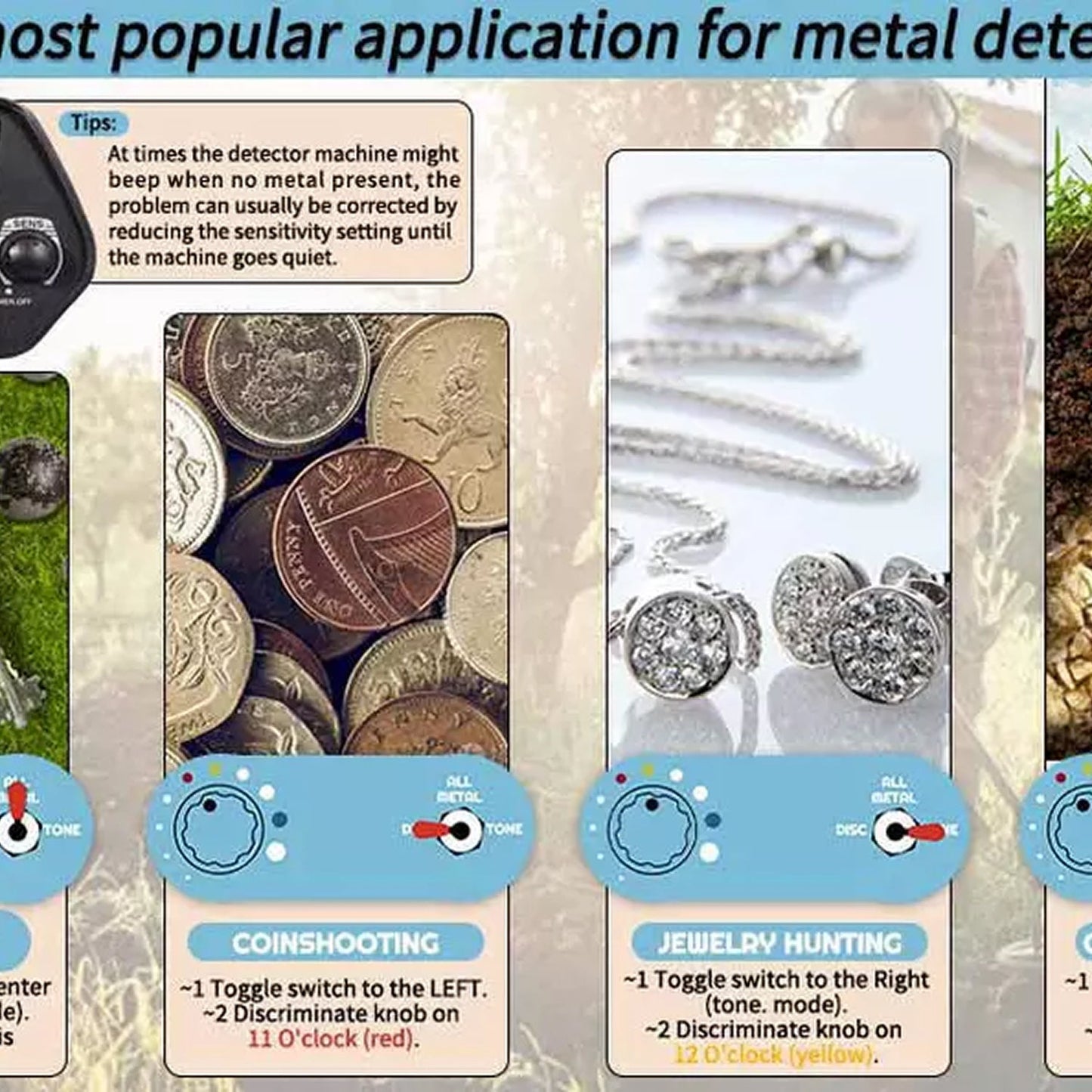 Metal Detector with Waterproof Design