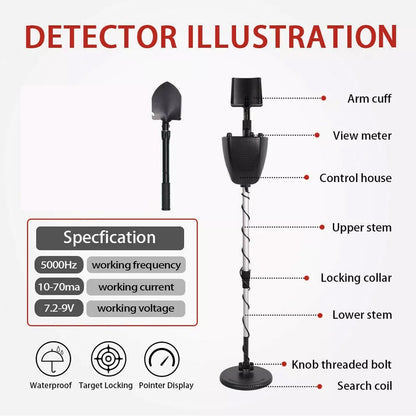 Metal Detector with Waterproof Design