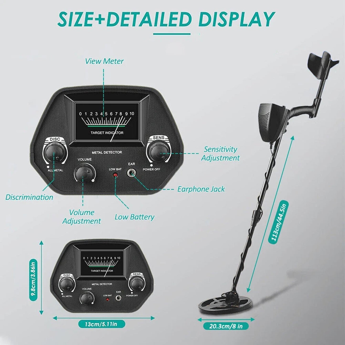 Metal Detector with Waterproof Design