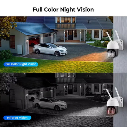 2K Solar WIFI PTZ Camera with Night Vision and Auto-Tracking