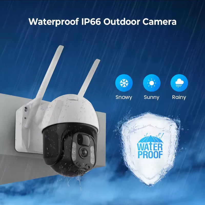 2K Solar WIFI PTZ Camera with Night Vision and Auto-Tracking