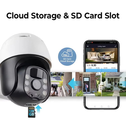 2K Solar WIFI PTZ Camera with Night Vision and Auto-Tracking