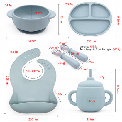 6-Piece Baby Weaning Set with Silicone Pumpkin Design
