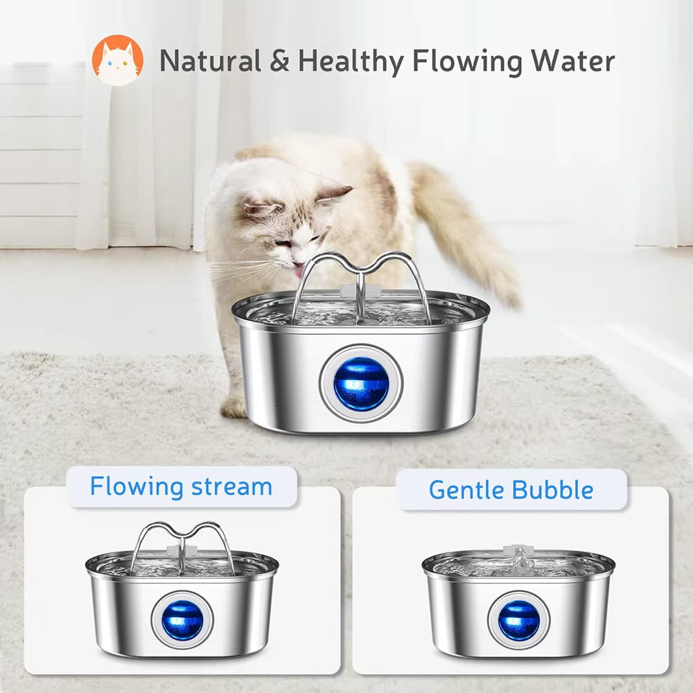 3.2L Stainless Steel Pet Water Dispenser for Dogs