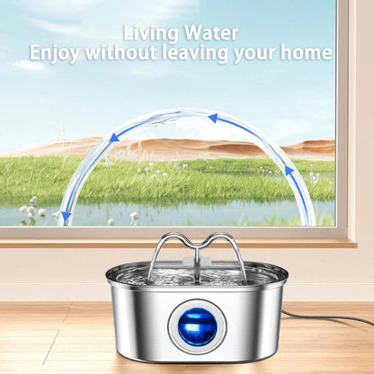 3.2L Stainless Steel Pet Water Dispenser for Dogs