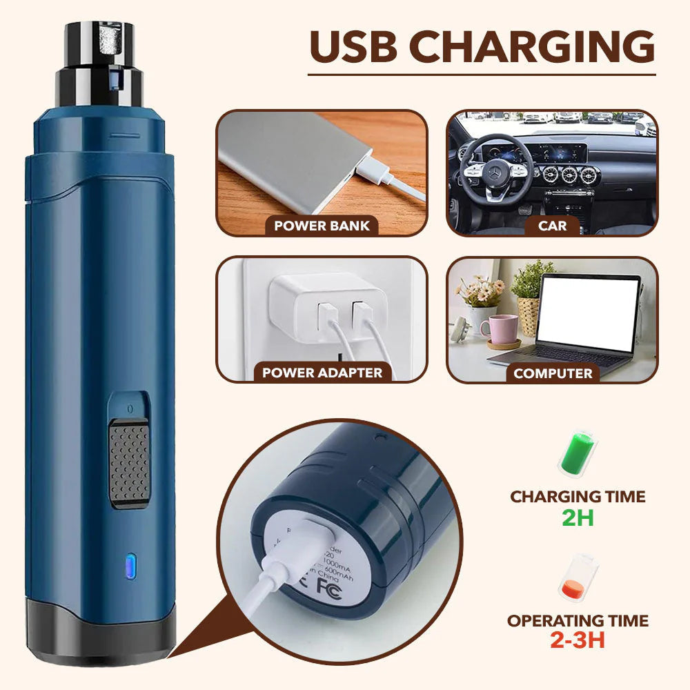 Ultra-Quiet Professional Pet Nail Grinder 2.0 for Dogs and Cats UK