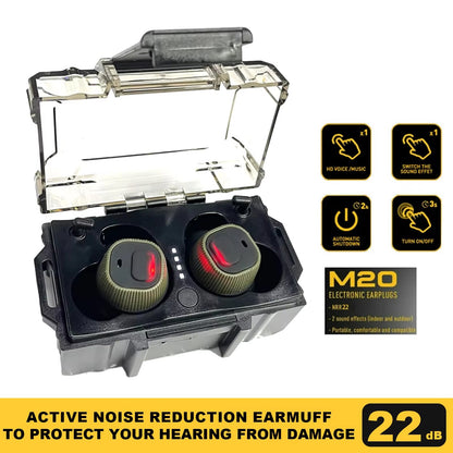 Shooting Earbuds with NRR22 Noise Reduction Protection