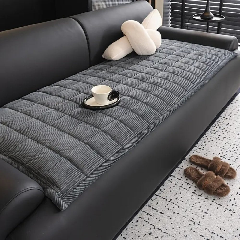 Stylish Corduroy Sofa Protector Mat for Everyday Use