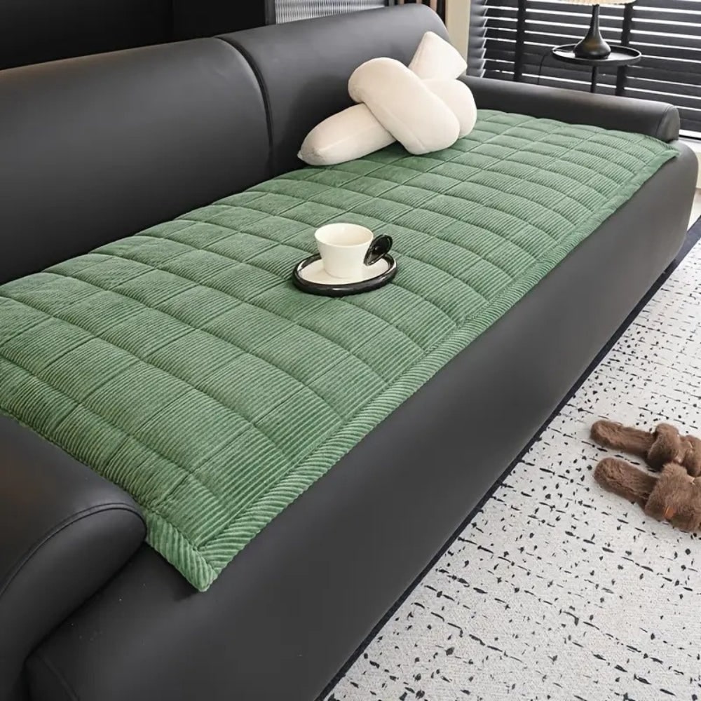Stylish Corduroy Sofa Protector Mat for Everyday Use