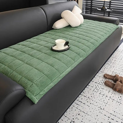 Stylish Corduroy Sofa Protector Mat for Everyday Use