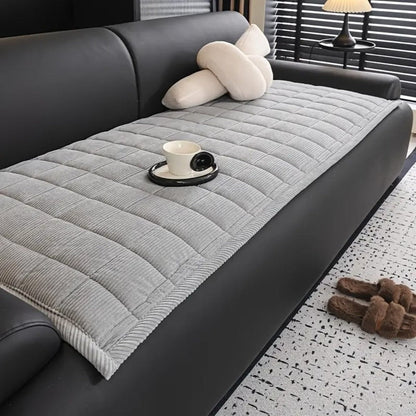 Stylish Corduroy Sofa Protector Mat for Everyday Use