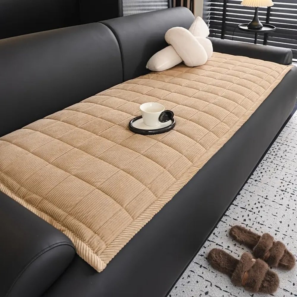 Stylish Corduroy Sofa Protector Mat for Everyday Use