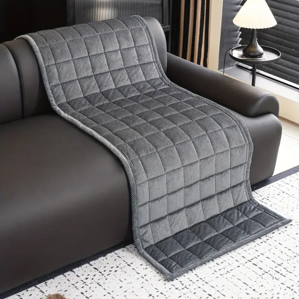 Stylish Corduroy Sofa Protector Mat for Everyday Use