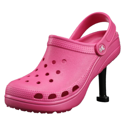 Open-Toe High Heel Clogs for Women