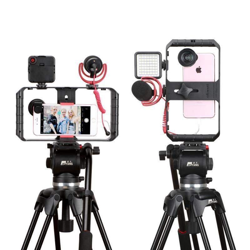 Smartphone Stabilizer with Cold Shoe Mounts – Professional Video Grip