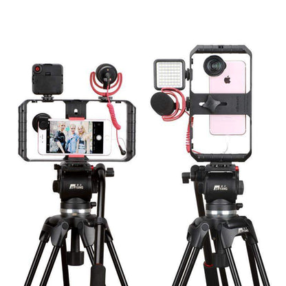 Smartphone Stabilizer with Cold Shoe Mounts – Professional Video Grip