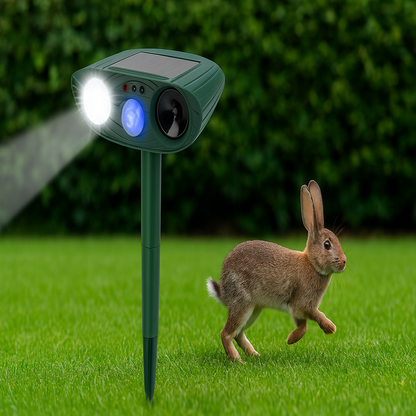 Ultrasonic Rabbit Repellent with Eco-Friendly LED Lighting
