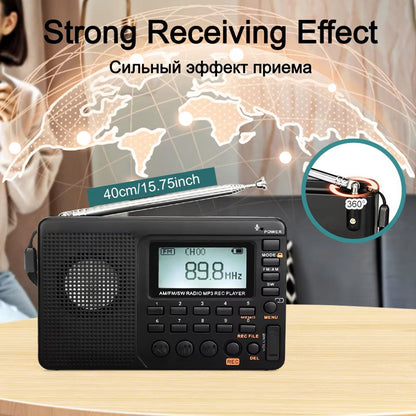 Portable AM FM Radio with Compact Design