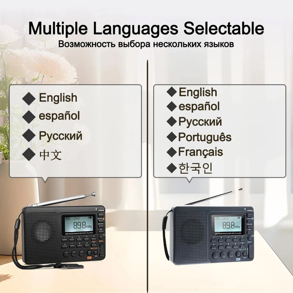 Portable AM FM Radio with Compact Design